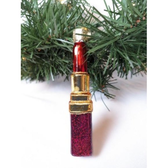 Lipstick Old World Christmas Ornament - Picture 4 of 4